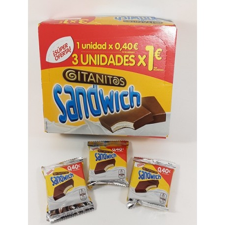 Pastelitos Sandwich Gitanitos 30 Unidades